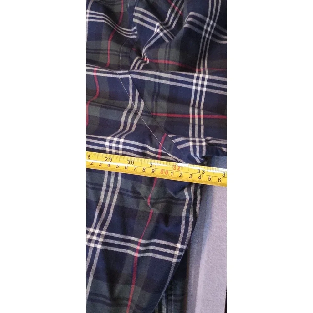 Ralph Lauren Navy/White Shirt 4XLT Long Sleeve Plaid Mens NOT FLANNEL
